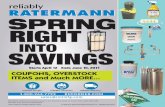 RATERMANN SPRING RIGHTPresent Coupon # FL17-01-01 when ordering.* One coupon to a location. Expires 6/10/17. *C oup n tc m b ia le w h any other offer. Promotion Discount based on