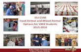 ISU CVM Food Animal and Mixed Animal Options for VM4 ... 4t… · 2015-2016 . Mixed Animal and Food Animal Prerequisite Courses VDPAM 310: (Offered Spring of VM 2 or 3) ... epidemiology,