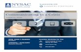 Communicating in a Crisis - New York State Association of … Crisis Communication... · 2020-03-19 · 2 | NYSAC SPRING 2020 CRISIS COMMUNICATION Introduction New York and the nation
