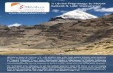 A Divine Pilgrimage to Mount Kailash & Lake Mansarovar Mansarovar_ 2020.pdf · says “Mount Everest is 8,848 meters (29,029 feet) in height, and its summit has been scaled by over