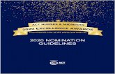 2020 NOMINATION GUIDELINES Guidelines... · the award category criteria: Excellence in Clinical Practice Excellence in Educational Practice Excellence in Leadership Practice Excellence