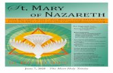 S t. Mary of Nazareth...S t. Mary of Nazareth Rev. Greg Leach, Pastor 276-4042 office Deacon Tom Bradley 491-7789 Mass Schedule ALL PUBLIC MASSES HAVE BEEN CANCELLED …