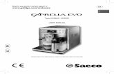 Register your product and get support at 02 ... · The machine is suitable for preparing espresso coff ees using whole coff ee beans. It is supplied with a milk carafe so you can