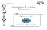 Christmas Holiday Revision - manorlanemaths.weebly.commanorlanemaths.weebly.com/uploads/1/4/8/3/14836922/... · Year 10 mathematics: holiday revision Calculator DAY 1 2. (a) Miss