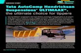 Suspensions ULTIMAAX - Hendrickson · Tata AutoComp Hendrickson Suspensions ULTIMAAX ®, the ultimate choice for tippers The ULTIMAAX ® suspension that Tata Motors launched at EXCON