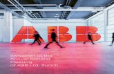 Invitation to the Annual General Meeting of ABB Ltd, Zurich · Invitation to the Annual General Meeting of ABB Ltd, Zurich. 2 ABB AUAL GEERAL MEETIG 2020 Dear Shareholders, On behalf