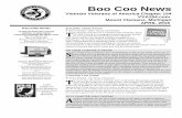 Boo Coo News...Boo Coo News Publisher The Board of Directors Boo Coo News Editor Brian Bobek Typesetting ~ Linda May Thank you! to all of our advertisers. President’s Message The