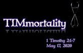 TIMmortality - Amazon Web Servicesihefc.s3.amazonaws.com/sermons/2020/2020-05-17_slides.pdf2020/05/17  · PAUL LIVED IN ROME, UT IT WASNT HOME. 1 Peter 2:11- (ESV): eloved, I urge