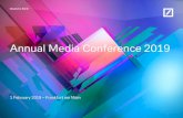 Annual Media Conference 2019 - Deutsche Bank · Annual Media Conference 2019 1 February 2019 –Frankfurt am Main. Annual Media Conference 1 February 2019 Deutsche Bank ... (0.4)