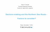 Felix H. Tschudi Tschudi Shipping Company Centre for High ...Tschudi… · environmental risks from activity in the Arctic must be identified, understood, defined and then addressed