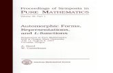Automorphic Forms, Representations, and L-functionsfunctions of algebraic number theory and algebraic geometry, such as Artin L-functions and Hasse-Weil zeta functions. This broad