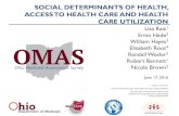 SOCIAL DETERMINANTS OF HEALTH, ACCESS TO ......health.5 Social determinants of health include non-medical factors that influence health. 1They can be categorized as “upstream”