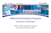 Global Partnership Program - evaluationcanada.ca...2008/05/12  · Brief Program Overview Program Rationale and Mandate At the 2002 Kananaskis Summit, G-8 Leaders committed to raise
