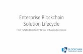 Enterprise Blockchain Solution Lifecycle · Phase 3 –PoC Construction •Phase 3 Objectives should include: •Solution Design Documentation •Proposed outline on next slide….
