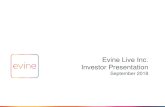 Evine Live Inc. Investor Presentation · Key 2017 Metrics QVC* HSN* Evine Total U.S. Net Revenue $6,140 million $2,343 million $648 million Number of TV households1 101 million 88