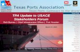 TPA Update to USACE Stakeholders Forum · 2019-03-27 · Source: Lee Nichols, Hydrocarbon Processing Magazine, Energy Construction Form 3/16 New Project Announcements – Through