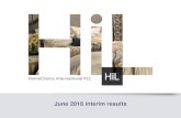 June 2016 interim results - HomeChoice International · HomeChoice International PLC Conservative provisions being maintained 2016 H1 2015 FY 2014 FY Retail: gross receivables R1