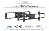 MD2298 TV Wall Mount BracketndI-tJrS.pdf · TV Wall Mount Bracket If you have any questions, please contact us via customerservice@mountingdream.com or call us at telephone (626)
