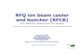 RFQ ion beam cooler and buncher...AJ, IP 28-08-2003 RFQ ion beam cooler and buncher (RFCB) For ISOLDE radioactive ion beams August 28, 2003 Ari. Jokinen@cern.ch Ivan.Podadera@cern.ch
