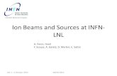 Ion Beams and Sources at INFN- LNL · 2013-01-25 · Ion Beams and Sources at INFN-LNL LNL 1 - 5 October 2012 SNEAP 2012 A. Facco, head F. Scarpa, A. Galatà, D. Martini, E. Sattin