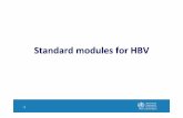 Standard modules for HBV · Hepatitis B vaccine Contains a viral protein: ‘HBsAg= Hepatitis B surface antigen’ Originally produced from plasma of persons with chronic HBV infection,