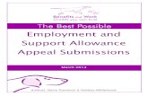 Employment and Support Allowance Appeal Submissions€¦ · employment and support allowance (ESA). It isn’t intended to be used on its own, however. You need to use our detailed
