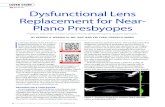 eyetube.net Dysfunctional Lens Replacement for …...ment of presbyopia has led to emerging technologies such as corneal inlays, femtosecond laser corneal treatments such as Intracor
