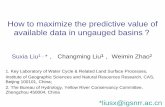 How to maximize the predictive value of available data in ... · Comparative hydrology. An ecological approach to land and water resources, UNESCO, Paris (1989). • Ming-Ko Woo,