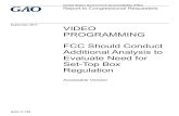 GAO-17-785, Accessible Version, VIDEO PROGRAMMING: FCC … · 2017-11-29 · research group regarding the video market and interviewed 35 industry stakeholders including 12 MVPDs,