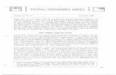 POSTAL STATIONERY NOTES · 2014-03-06 · c POSTAL STATIONERY NOTES S ; S Volume 8, No. 6 December 1989 DUES: This is the final issue of Volume 8 of Postal Stationery Notes.If a red