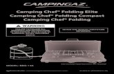 WARNING - images-eu.ssl-images-amazon.com · Camping Chef® Folding GAS CYLINDER/HOSE/REGULATOR NOT INCLUDED MODEL: BBQ-136 FAILURE TO FOLLOW ALL WARNINGS AND INSTRUCTIONS IN THIS