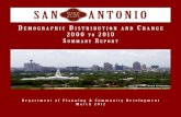 D EMOGRAPHIC DISTRIBUTION AND CHANGE 2000 TO 2010 …...San Antonio Demographic Distribution & Change: 2000 to 2010 3 P OPULATION COMPARISONS Population Comparison with Major Cities