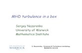 MHD turbulence in a box - University of Oxford · S. Nazarenko, Dynamos & Turbulence workshop, NORDITA 19/3/8 Mesoscopic MHD turbulence Put intemediate forcing at low kz’s: c A