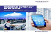 RENESAS SYNERGY PLATFORM · Synergy Software Package SSP IAR mbedded orkbench for Synergy e2 studio Development Tools Synergy Software Connected devices, especially for IoT, elevate