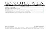 VOL. 33 ISS. 1 SEPTEMBER 5, 2016 VOL TABLE OF CONTENTS …register.dls.virginia.gov/vol33/iss01/v33i01.pdf · final publication in the Virginia Register. prescribed time limit expires.