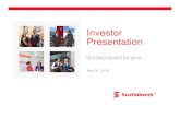 2016.Q2 Investor Presentation Final - Scotiabank Global Site · 2018-07-20 · Presentation May 31, 2016 SECOND QUARTER 2016. ... include, but are not limited to, statements made