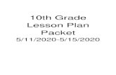 10th Grade Lesson Plan Packet - Great Hearts Irving ... · 5/10/2020  · M on d ay, M ay 11 Complete the attached worksheet titled “Isotopes.” This is a review of material we