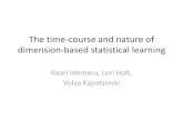 The time-course and nature of dimension-based statistical ...pages.uoregon.edu/vkapatsi/IdemaruHoltKapatsinskiAMLaP.pdf• Perhaps, learning is not dimension-based after all –The