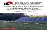 Balancing Agricultural Productivity with Ground …...1 Balancing Agricultural Productivity with Ground-Based Solar Photovoltaic (PV) Development Introduction For centuries North Carolina