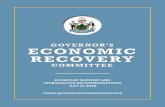 GOVERNOR’S ECONOMIC RECOVERY...July 15, 2020 Dear Governor Mills, As co-chairs of the Governor’s Economic Recovery Committee (ERC), we are honored today to deliver our report of
