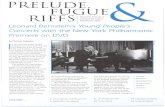 PRELUDE, FUGUE RIFFS · Leonard Bernstein Fall/Winter 2004 Leonard Bernstein's Young People's Concerts with the New York Philharmonic Premiere on DVD by Thomas Cabaniss I n the classical