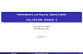 Reinforcement Learning and Optimal ControlASU, CSE 691 ...web.mit.edu/dimitrib/www/Slides_Lecture1_RLOC.pdfFirst major successes: Backgammon programs (Tesauro, 1992, 1996) ... Combinatorial
