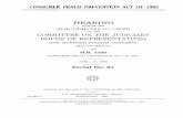 CONSUMER FRAUD PREVENTIO ONF AC 1995T HEARING€¦ · Also present: Pau Jl. McNulty, chief counsel; F Nicol. Robilottoe , assistant counsel an;d Tom Diaz, minority counsel. OPENING