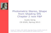 Photometric Stereo, Shape from Shading SfS Chapter 2 new F&Pgerig/CS6320-S2013/Materials/CS...Frankot, Robert T., and Rama Chellappa. "A method for enforcing integrability in shape
