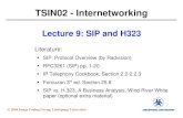 TSIN02 - Internetworking · 2007-03-19 · TSIN02 - Internetworking 4 Introduction – Voice over IP Telephony services can now be provided over IP networks. An IP telephony system