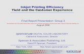 Inkjet Printing Efficiency: Yield and the Customer Experience - … · 2006-09-27 · Continuous Inkjet Ink Usage °Count good pages printed during continuous printing and measure