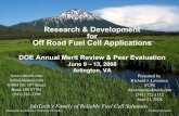 Research & Development for Off-Road Fuel Cell Applications · Off Road Fuel Cell Applications DOE Annual Merit Review & Peer Evaluation June 9 – 13, 2008 Arlington, VA info@idatech.com