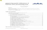 pyparsing quick reference: A Python text processing tool€¦ · pyparsing quick reference: A Python text processing tool John W. Shipman 2013-03-05 12:52 Abstract A quick reference