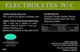 ELECTROLYTES W/ C · GUARANTEED ANALYSIS Sodium ..... Not Less Than..... 4.0% Potassium ..... Not Less Than..... 42.5%