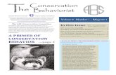 The ABS Conservation Committee In - Animal Behavior Society · Page 3 of 8 The Conservation Behaviorist Vol. 9, No. 1, 2011 discuss Daniel T. Blumstein and Esteban FernándezJuricic’s